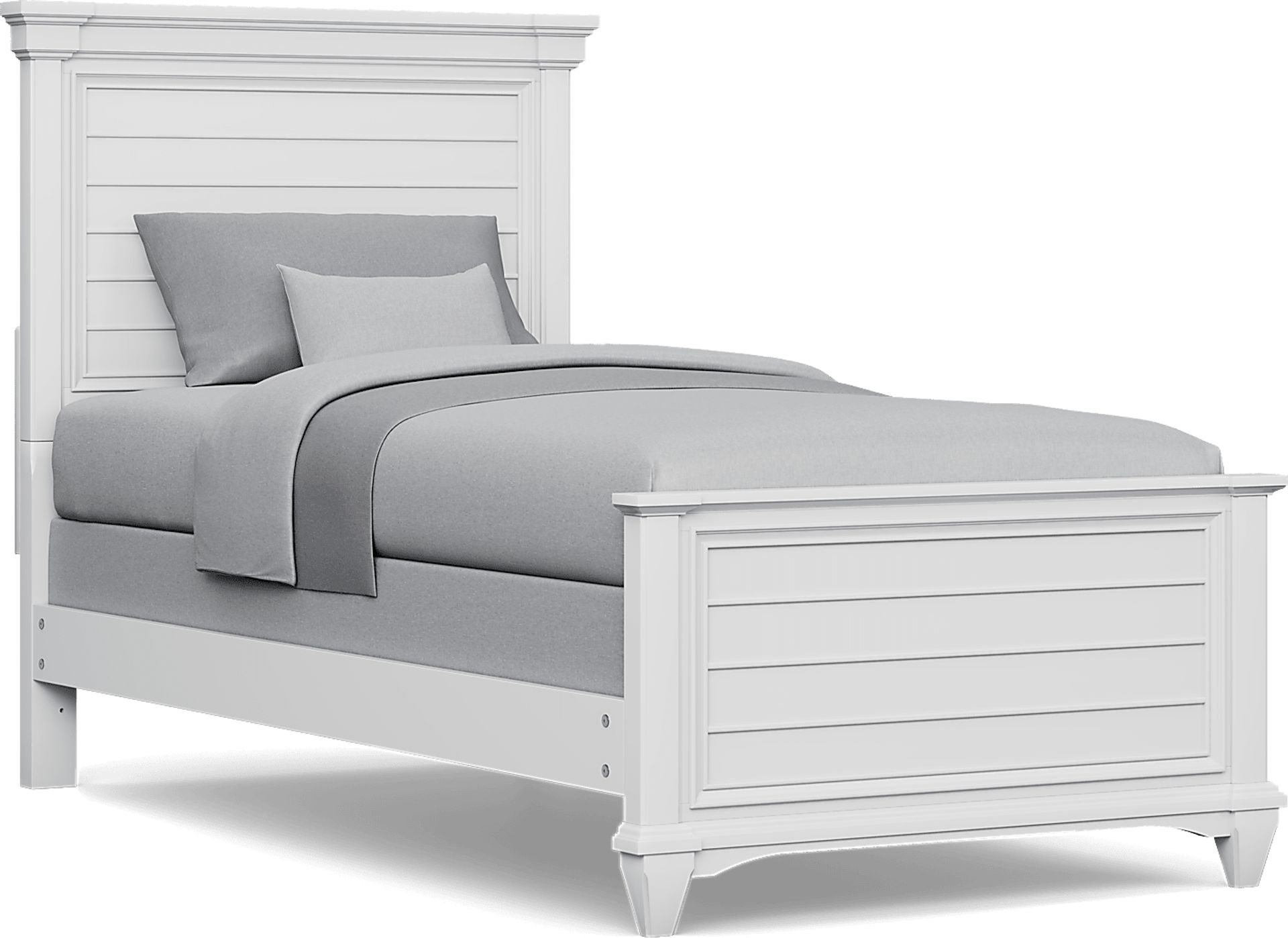 Kids Hilton Head White Twin XL Panel Bed - Image 1