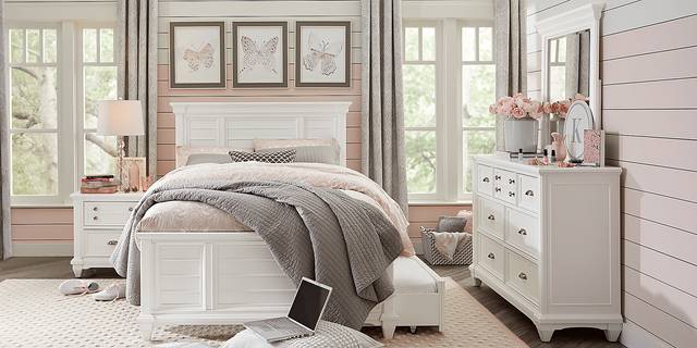 Kids Hilton Head White Full Panel Bed - Thumbnail - Image 2