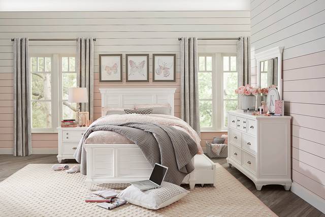 Kids Hilton Head White 5 Pc Full Panel Bedroom - Thumbnail - Image 1