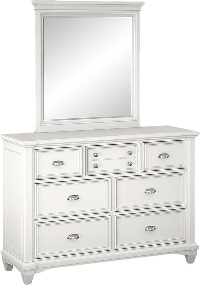 Kids Hilton Head White Dresser & Mirror - Thumbnail - Image 1