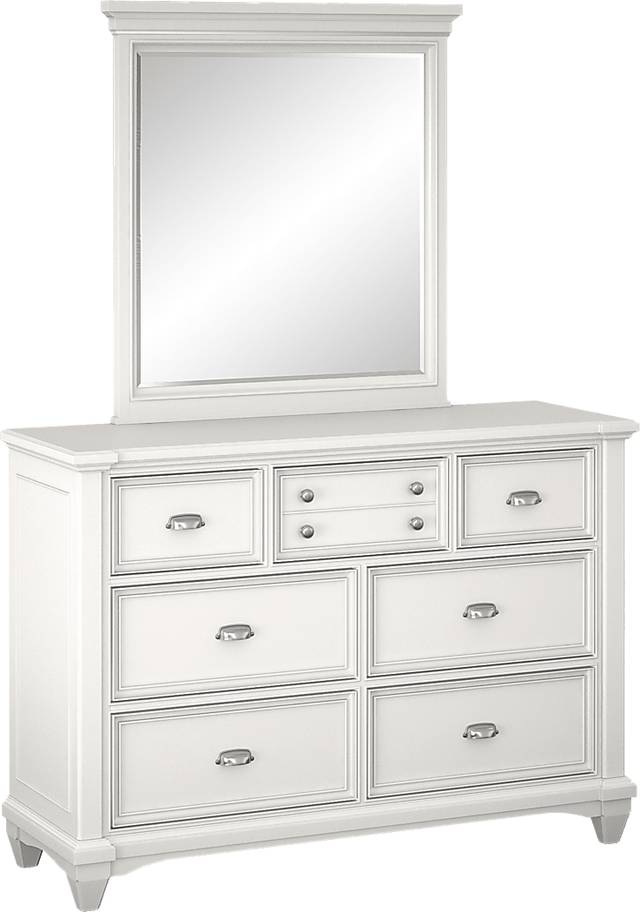 Kids Hilton Head White Dresser & Mirror - Thumbnail - Image 1
