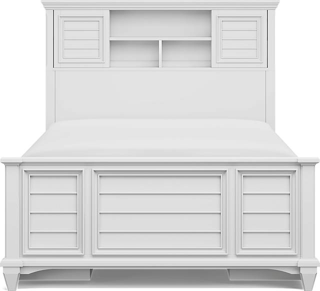 Kids Hilton Head White Full Bookcase Bed with Storage Side Rails - Thumbnail - Image 3