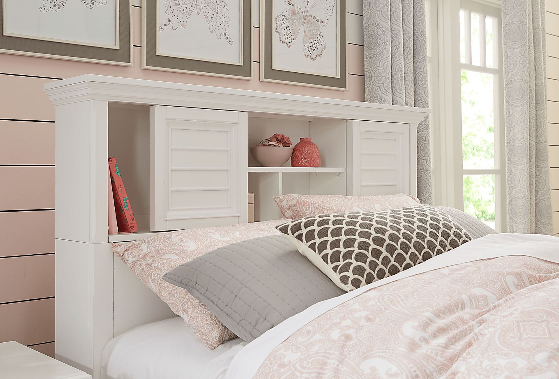 Kids Hilton Head White 5 Pc Full Bookcase Bedroom - Image 4