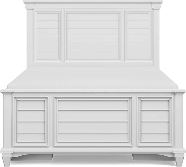 Kids Hilton Head White Full Panel Bed with Storage Side Rails - Thumbnail - Image 3