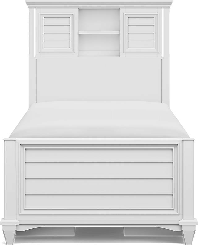 Kids Hilton Head White Twin Bookcase Bed with Storage Side Rails - Thumbnail - Image 3