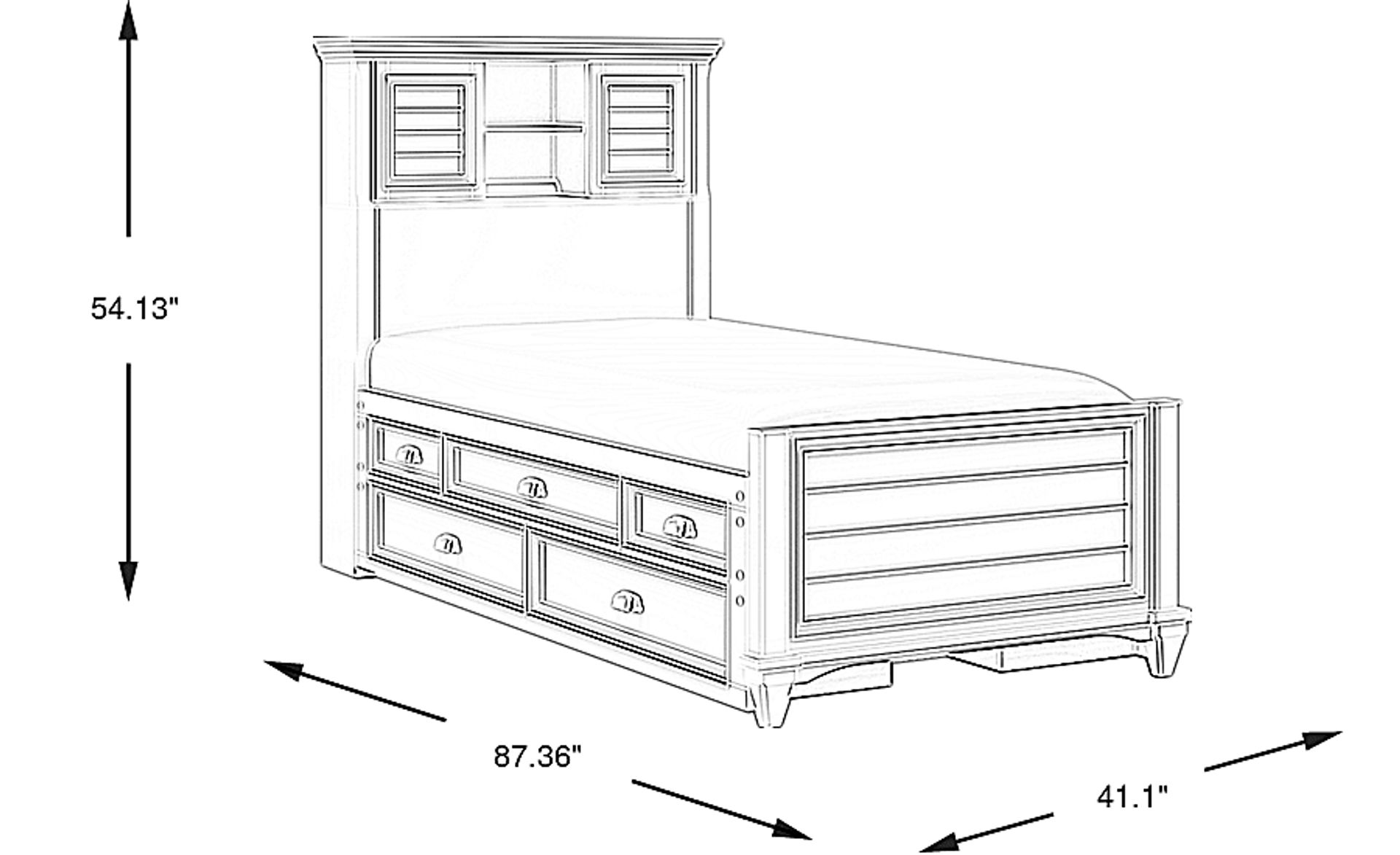 Dimension Image. Please refer to the Dimension Tab on this page for dimension details.