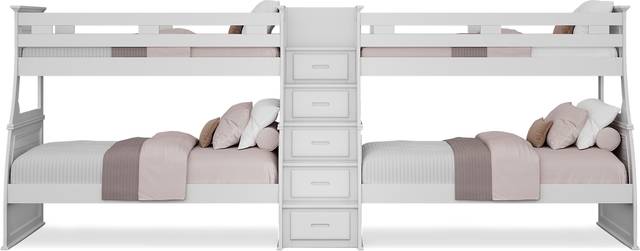Kids Hilton Head White Twin/Full Double Step Bunk - Thumbnail - Image 1
