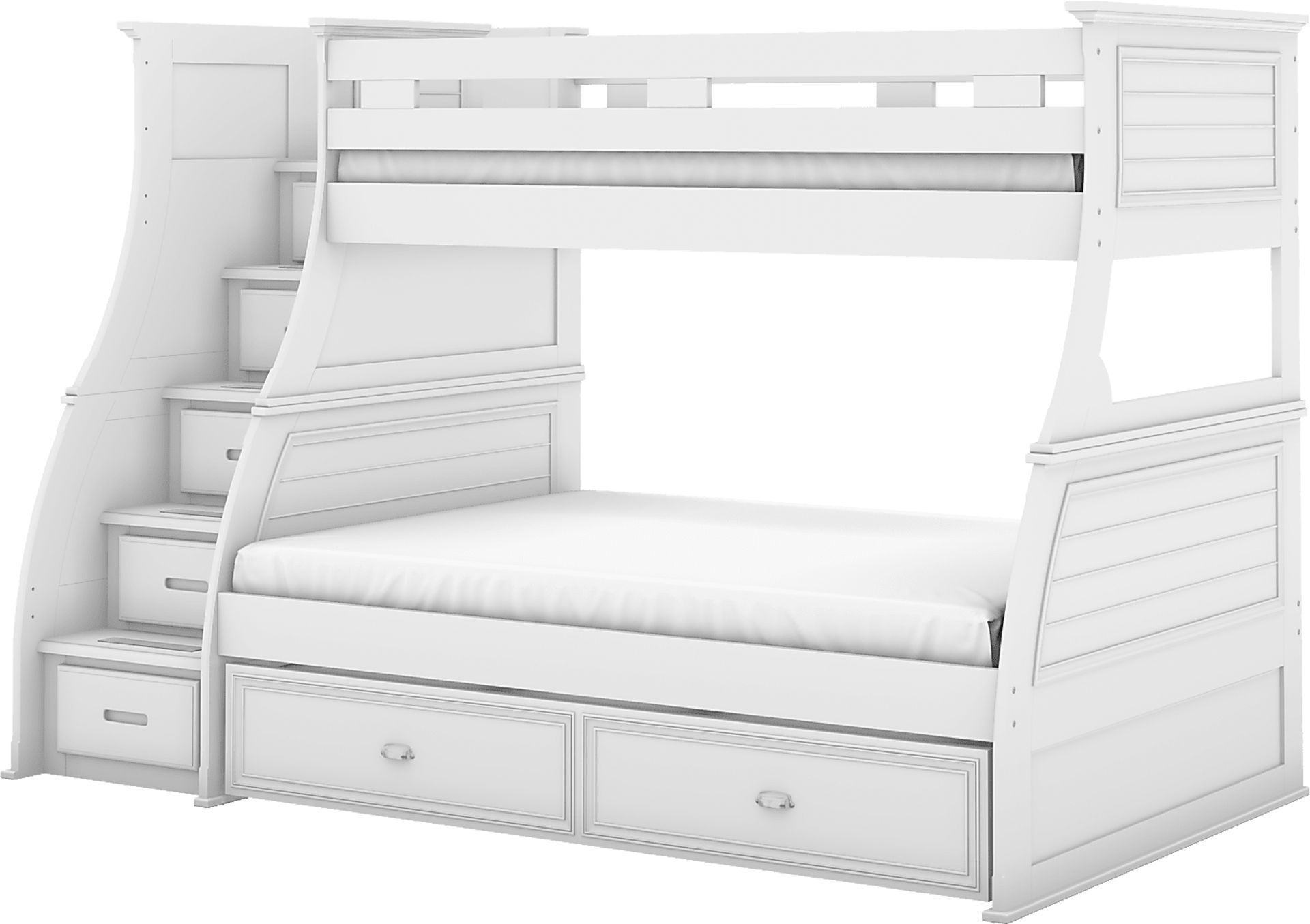 Kids Hilton Head White Twin/Full Step Bunk - Image 4