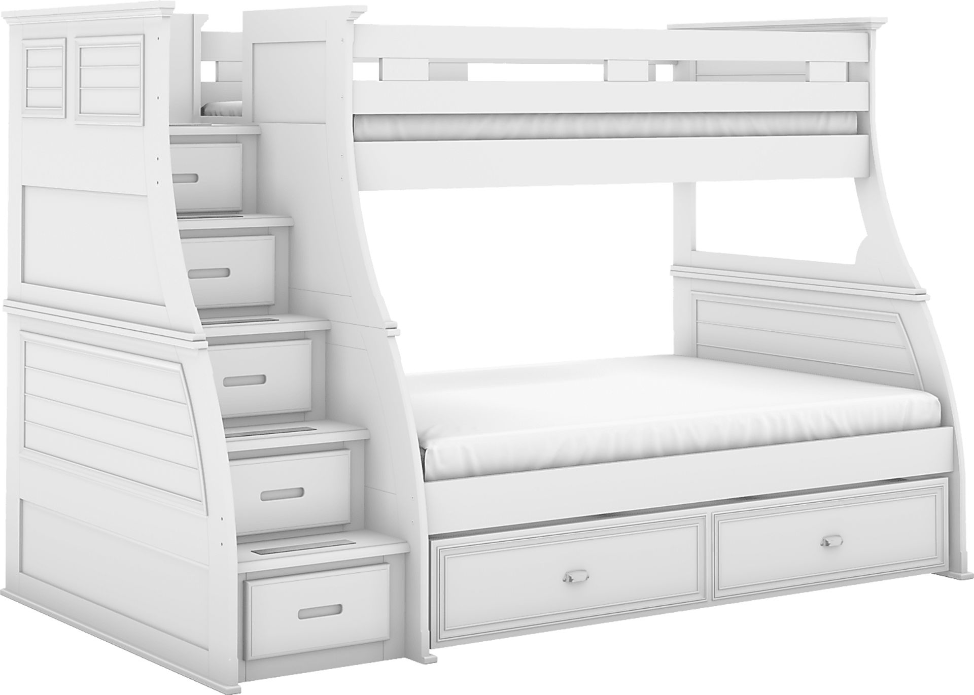 Kids Hilton Head White Twin/Full Step Bunk - Image 5