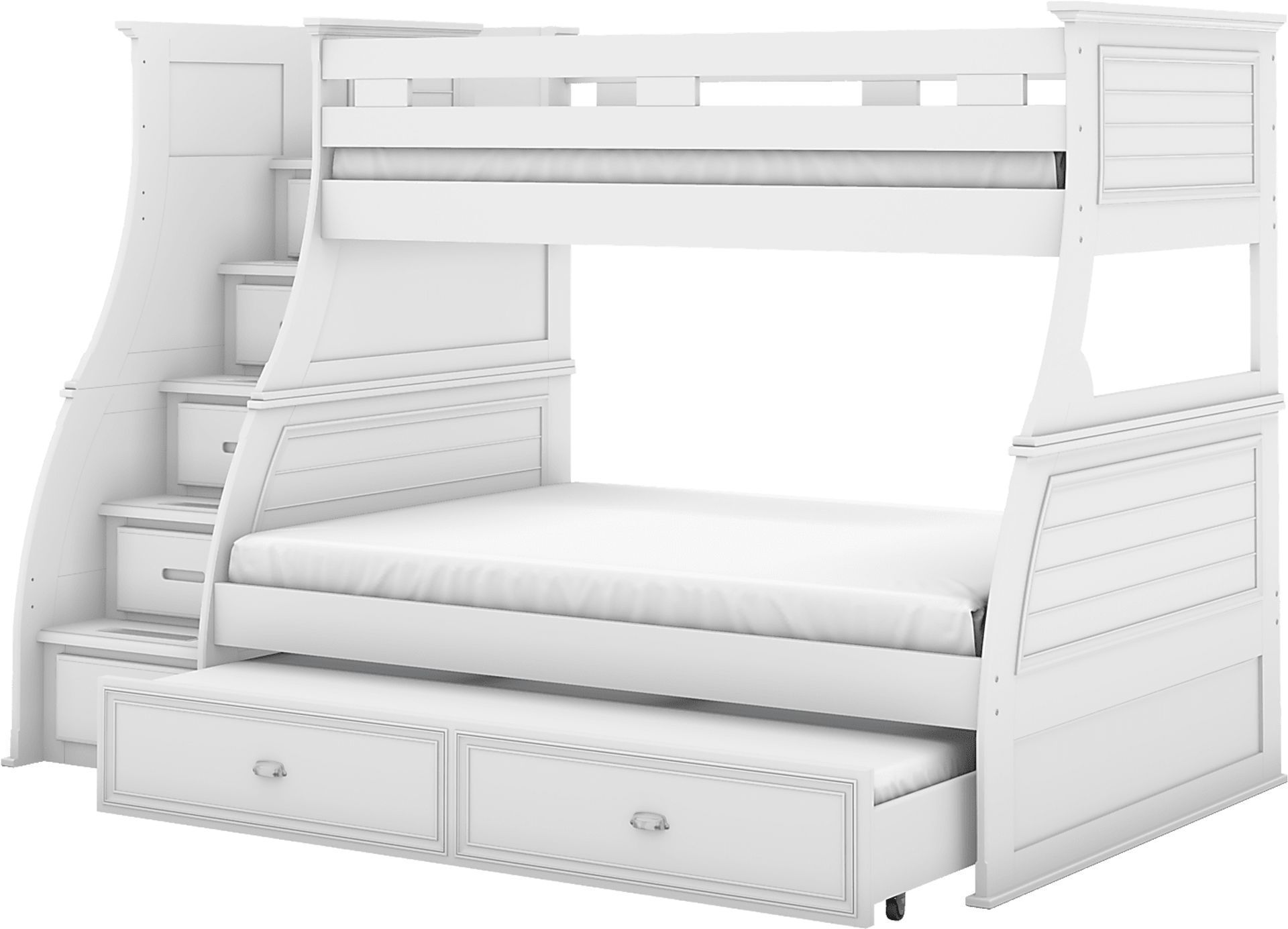 Kids Hilton Head White Twin/Full Step Bunk - Image 6