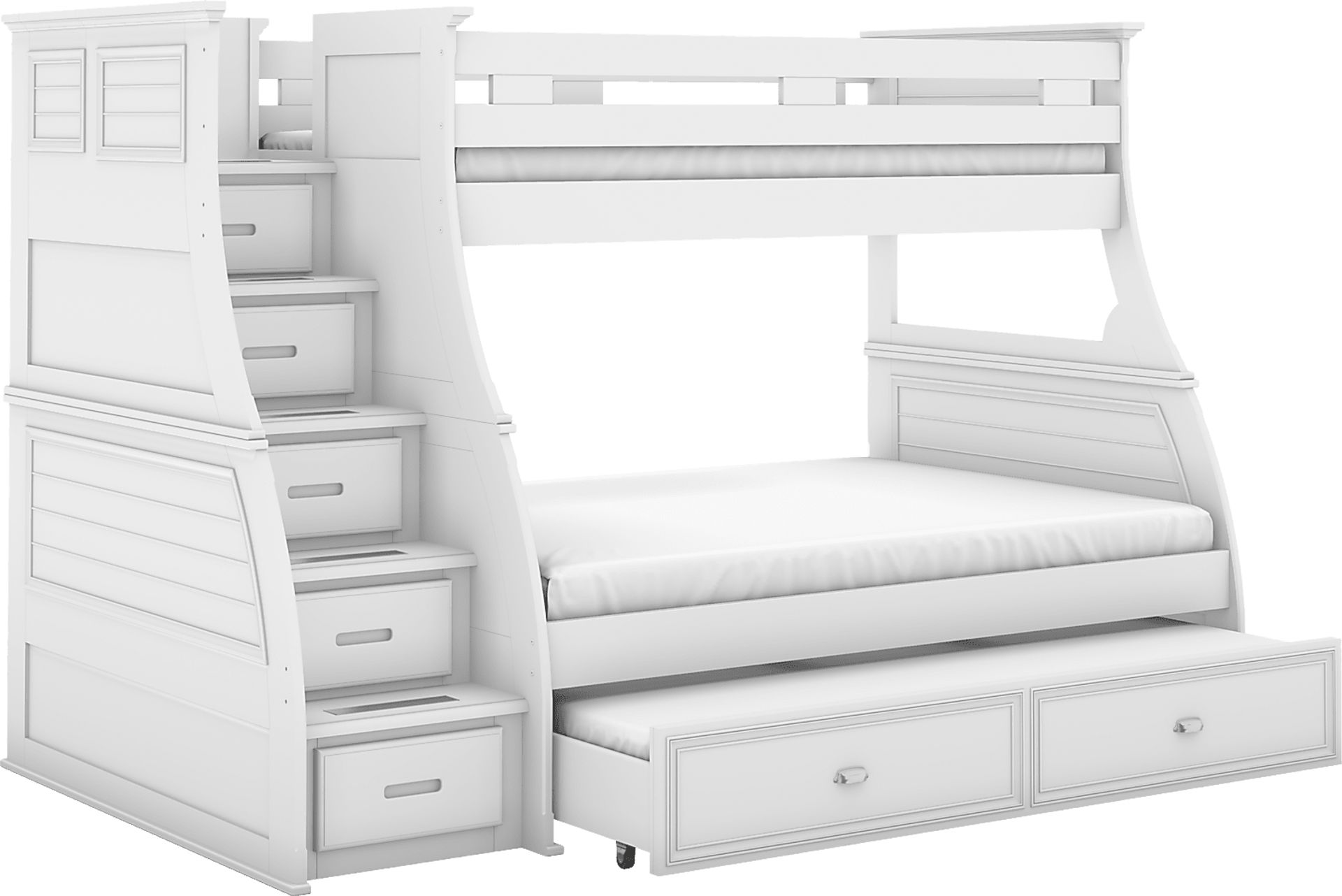 Kids Hilton Head White Twin/Full Step Bunk - Image 7