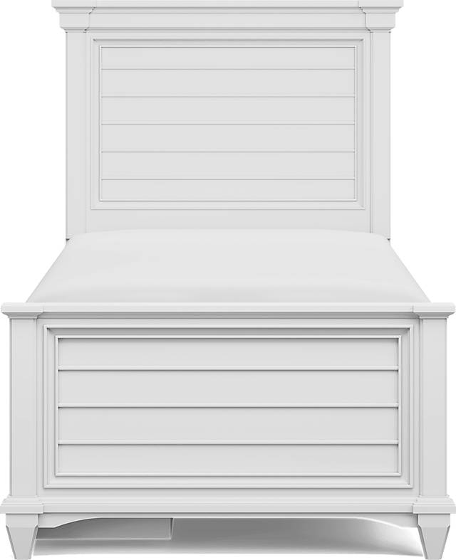 Kids Hilton Head White Twin Panel Bed with Storage Side Rail - Thumbnail - Image 3