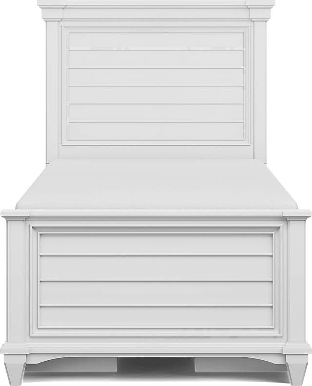 Kids Hilton Head White Twin Panel Bed with Storage Side Rails - Thumbnail - Image 3