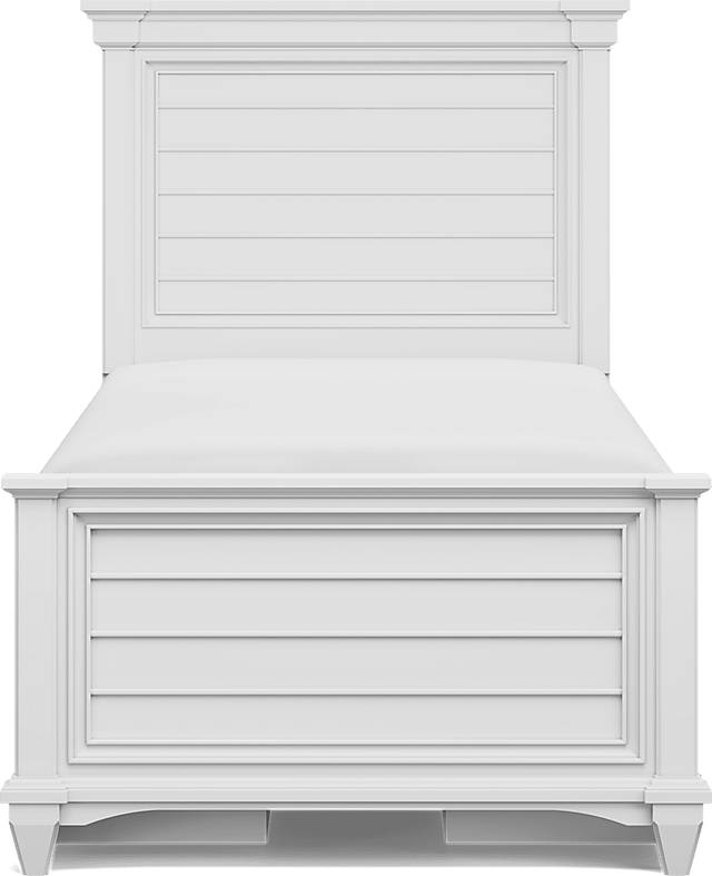Kids Hilton Head White Twin Panel Bed with Storage Side Rails - Thumbnail - Image 3