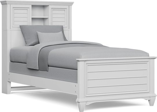 Kids Hilton Head White Twin XL Bookcase Bed