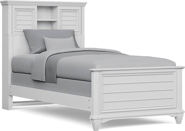 Kids Hilton Head White Twin XL Bookcase Bed - Thumbnail - Image 1