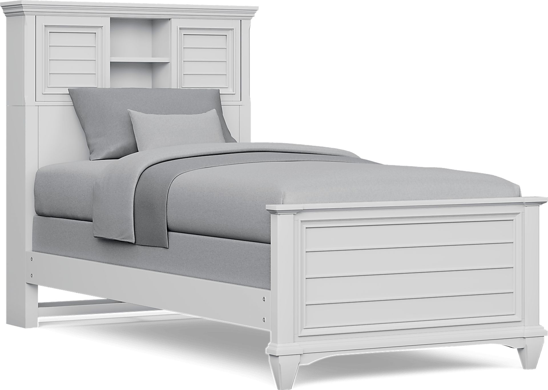 Kids Hilton Head White Twin XL Bookcase Bed - Image 1