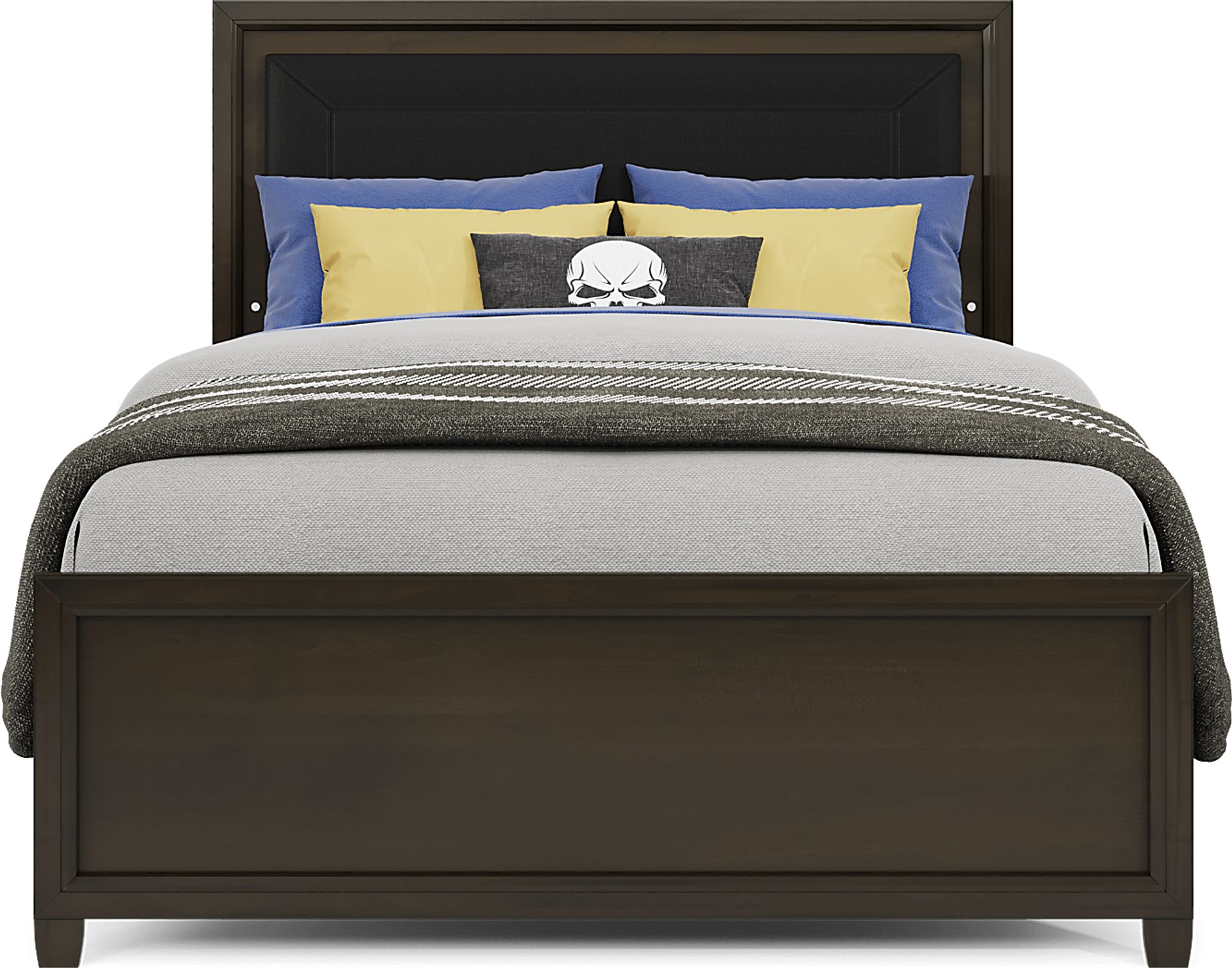 Kids Holden's Ridge Charcoal 3 Pc Full Upholstered Bed - Image 2