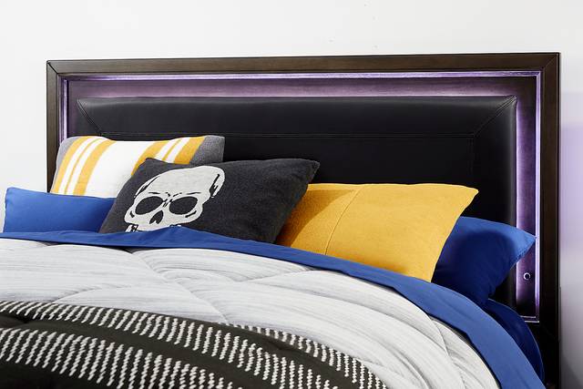 Kids Holden's Ridge Charcoal 3 Pc Full Upholstered Bed - Thumbnail - Image 3