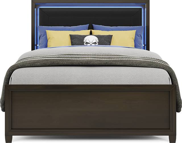 Kids Holden's Ridge Charcoal 3 Pc Full Upholstered Bed - Thumbnail - Image 1