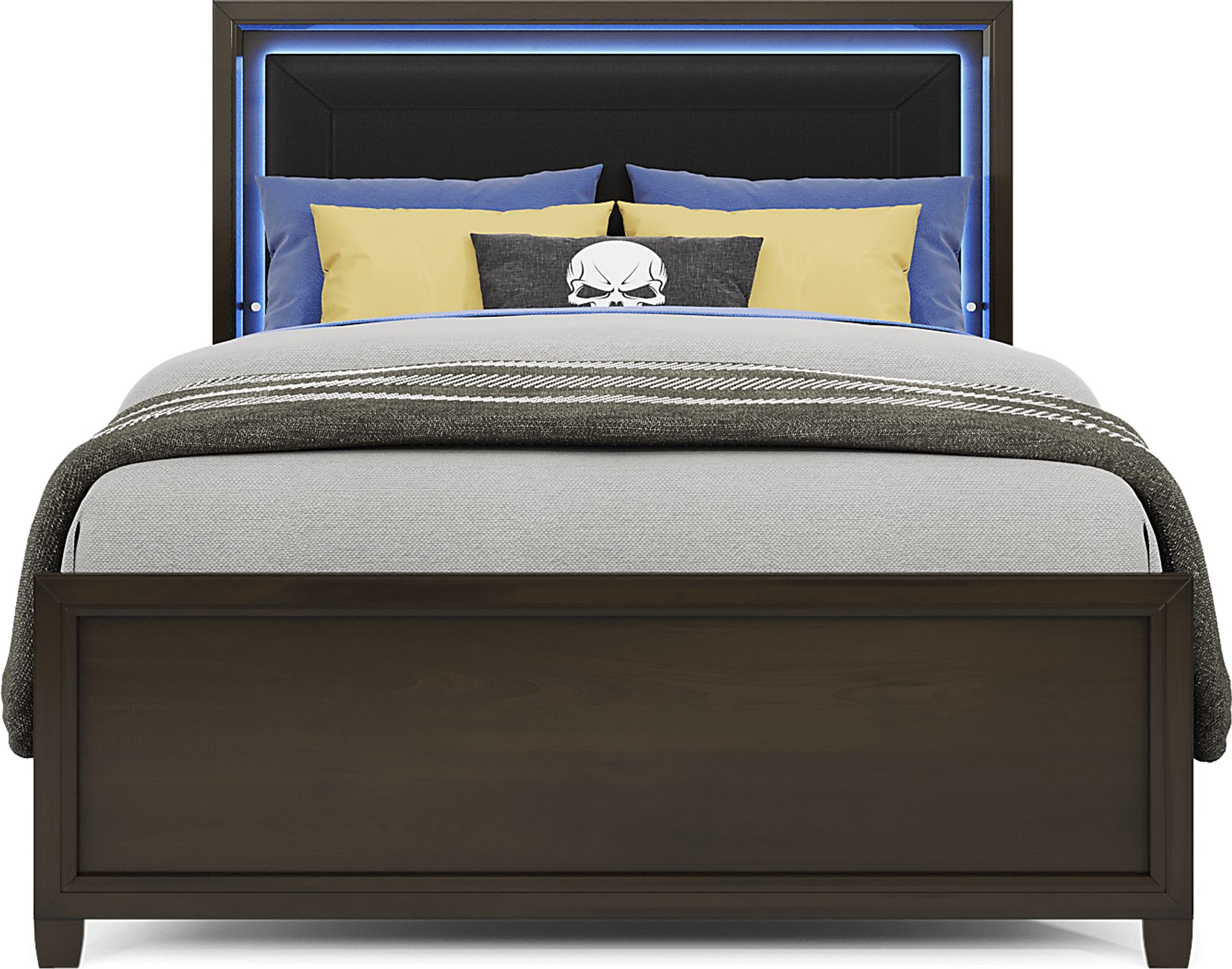 Kids Holden's Ridge Charcoal 3 Pc Full Upholstered Bed - Image 1