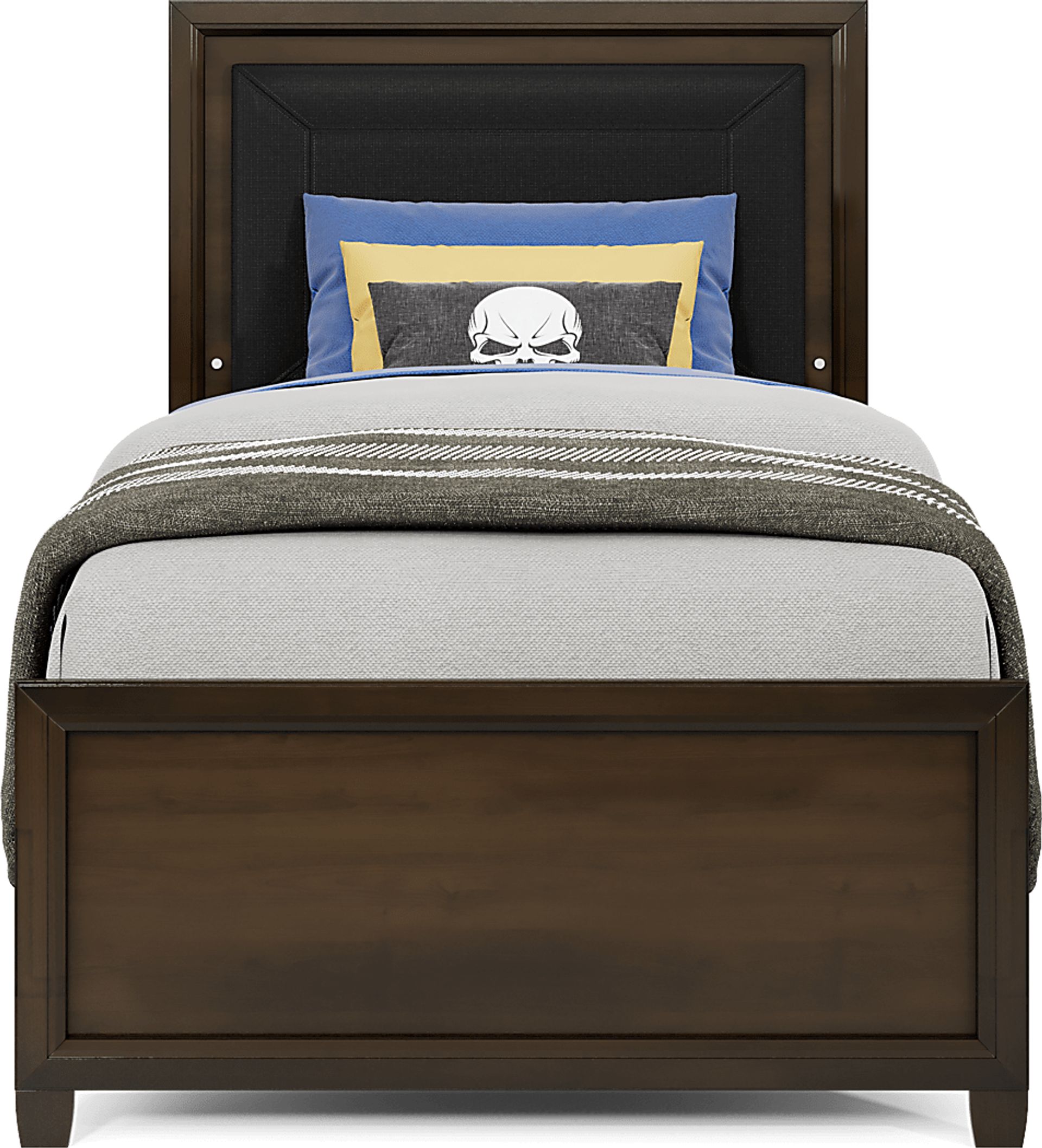 Kids Holden's Ridge Charcoal 5 Pc Twin Upholstered Bedroom - Image 3