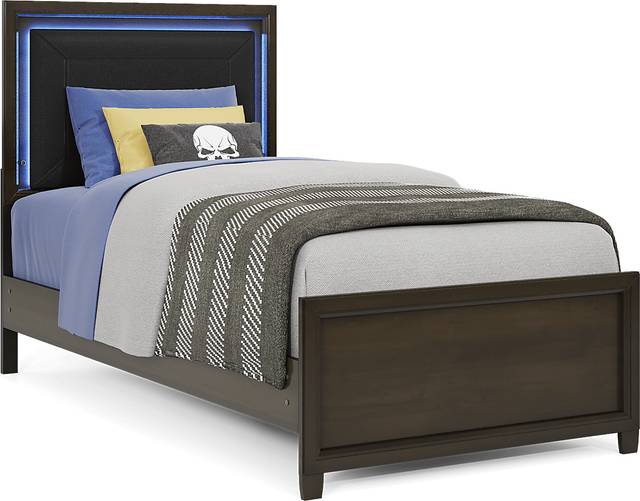 Kids Holden's Ridge Charcoal 5 Pc Twin Upholstered Bedroom - Thumbnail - Image 4