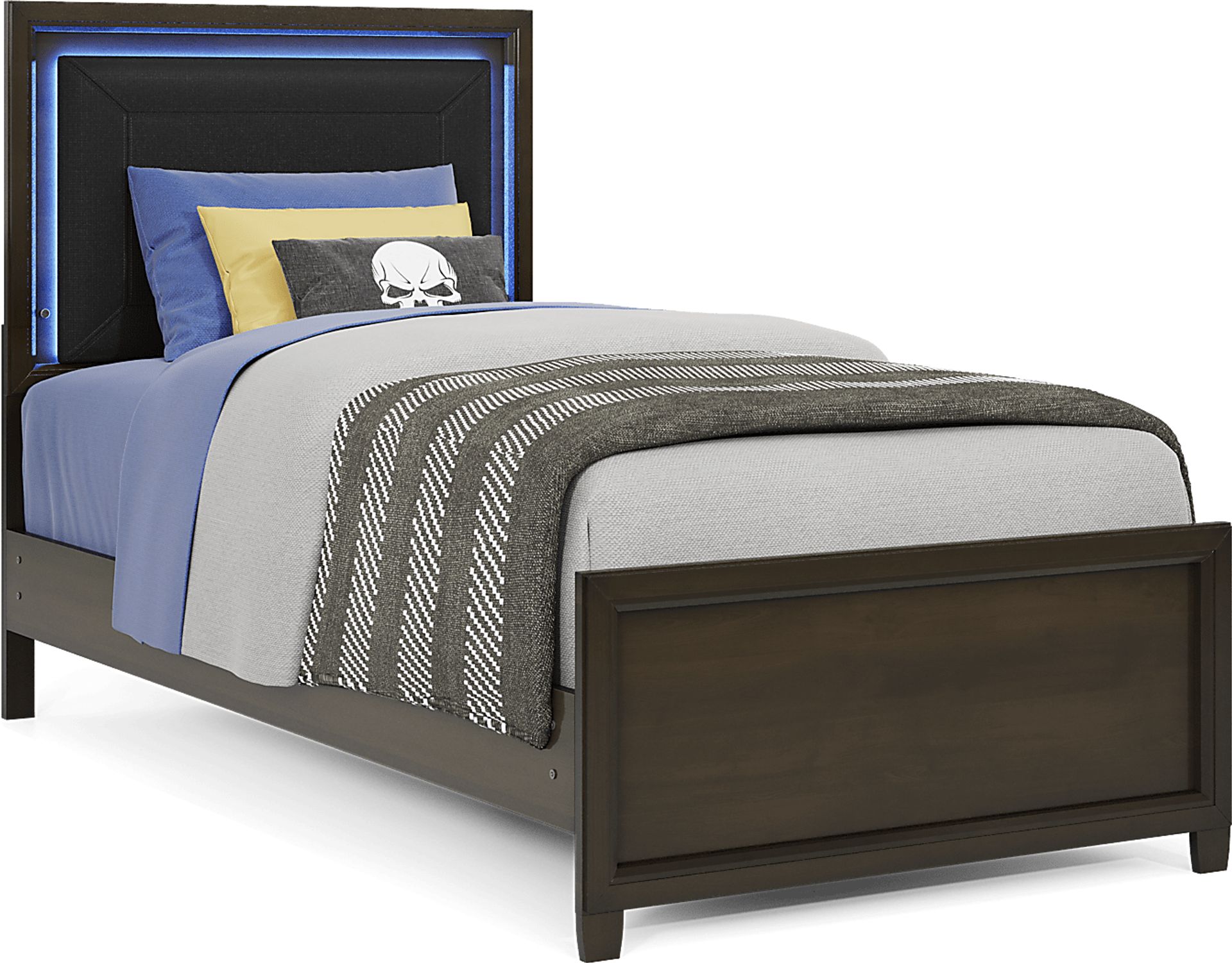 Kids Holden's Ridge Charcoal 5 Pc Twin Upholstered Bedroom - Image 4