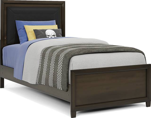 Kids Holden's Ridge Charcoal 5 Pc Twin Upholstered Bedroom - Thumbnail - Image 5