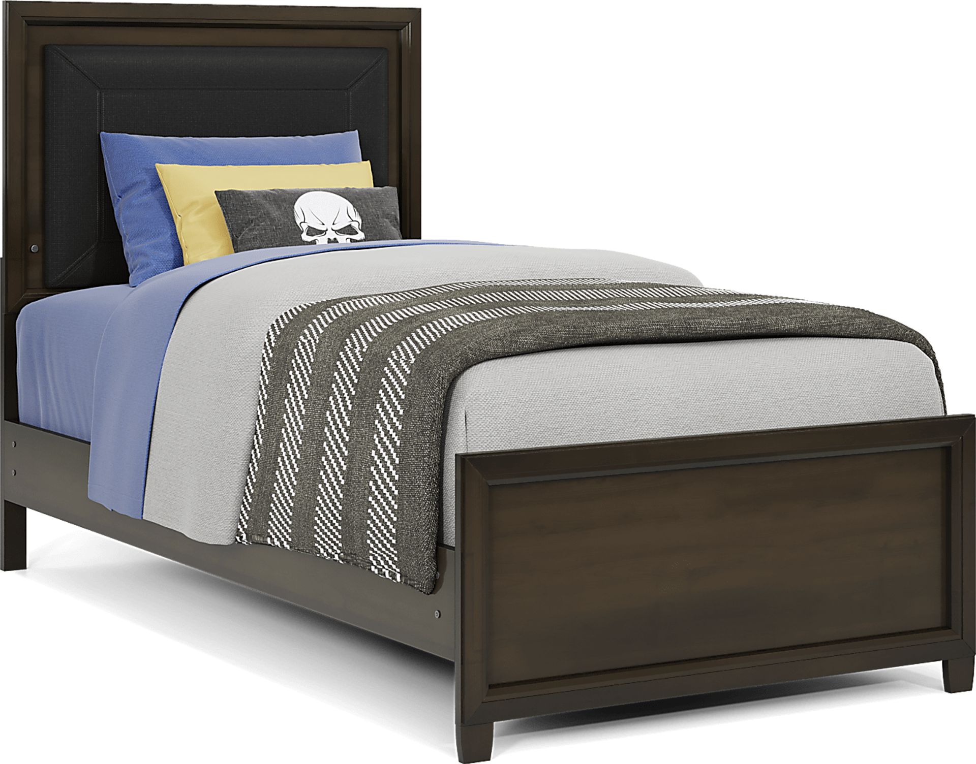 Kids Holden's Ridge Charcoal 5 Pc Twin Upholstered Bedroom - Image 5