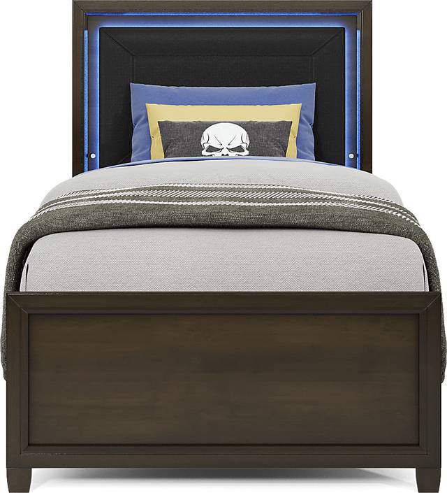 Kids Holden's Ridge Charcoal 5 Pc Twin Upholstered Bedroom - Thumbnail - Image 2