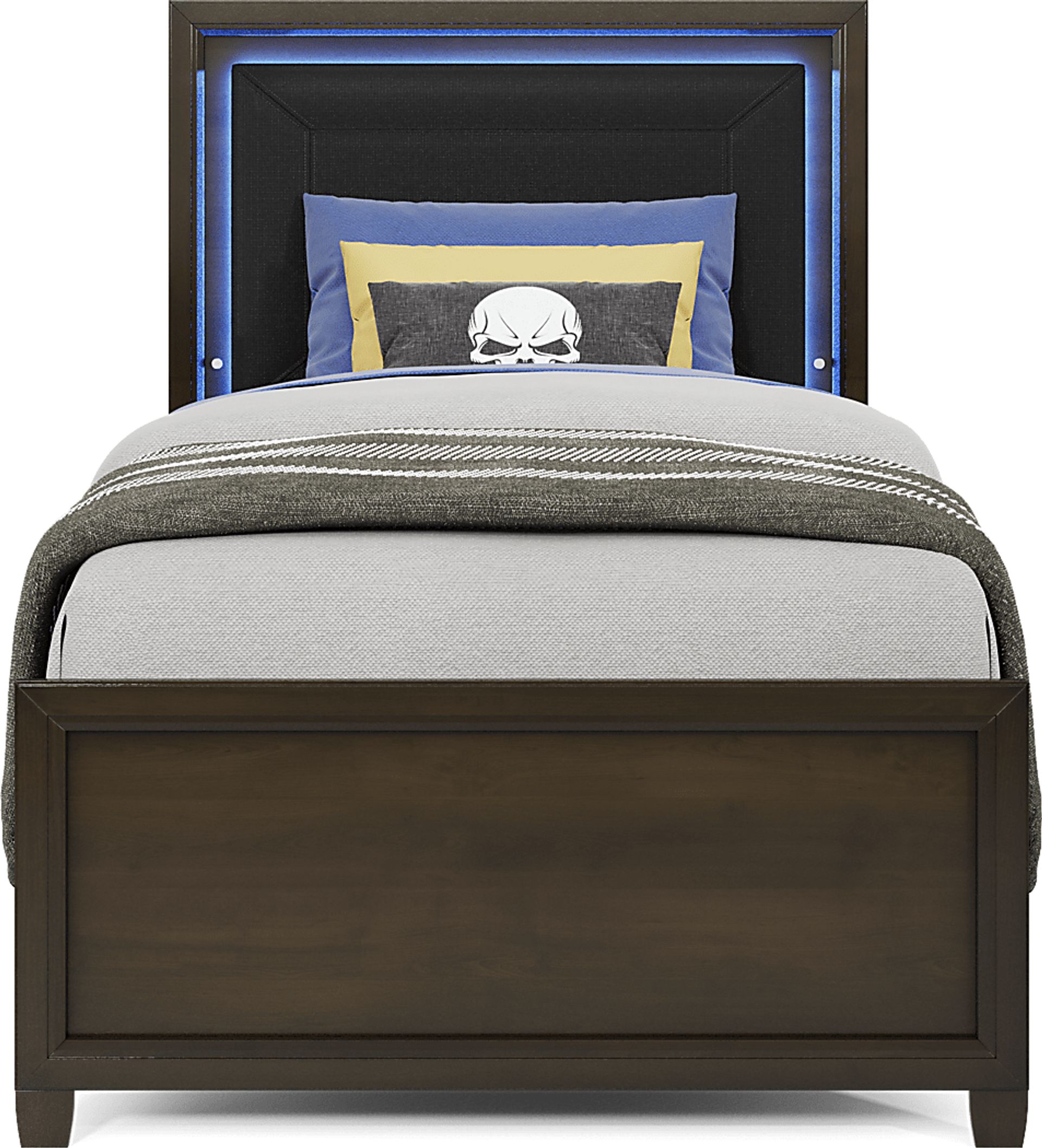 Kids Holden's Ridge Charcoal 5 Pc Twin Upholstered Bedroom - Image 2