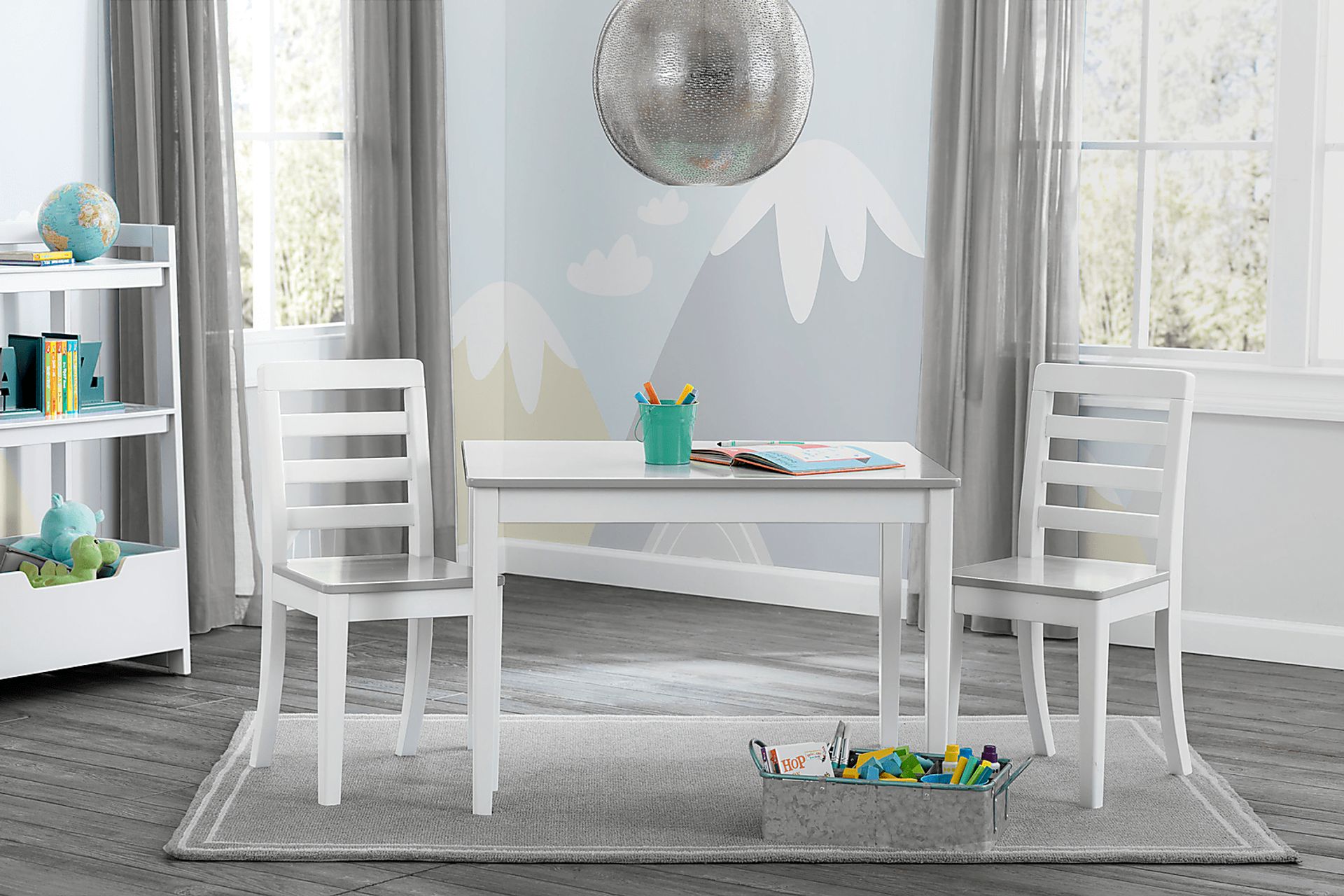 Kids Homeroom Fun Gray 3 Pc Table Set - Image 5