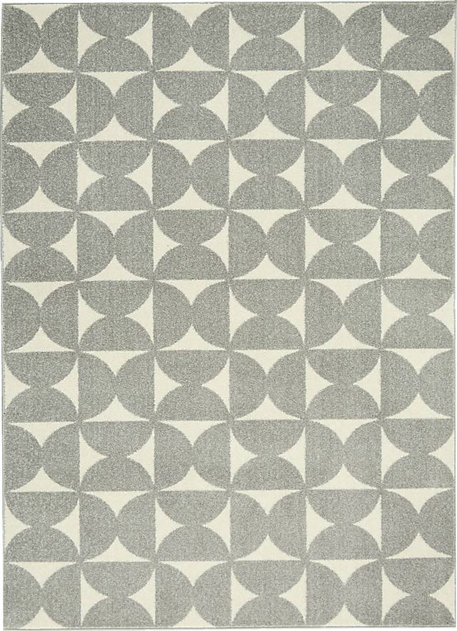 Kids Hourglass Stories Gray 4' x 6' Rug - Thumbnail - Image 1