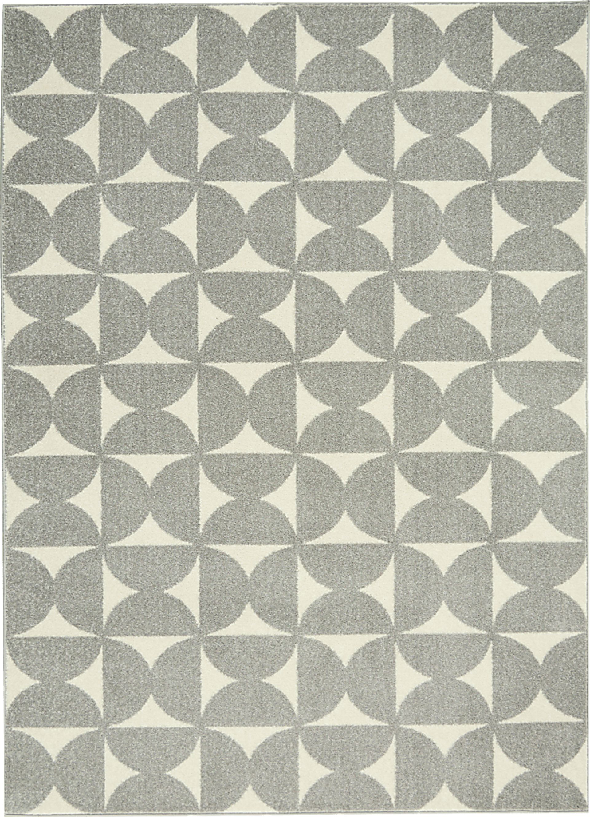 Kids Hourglass Stories Gray 4' x 6' Rug - Image 1
