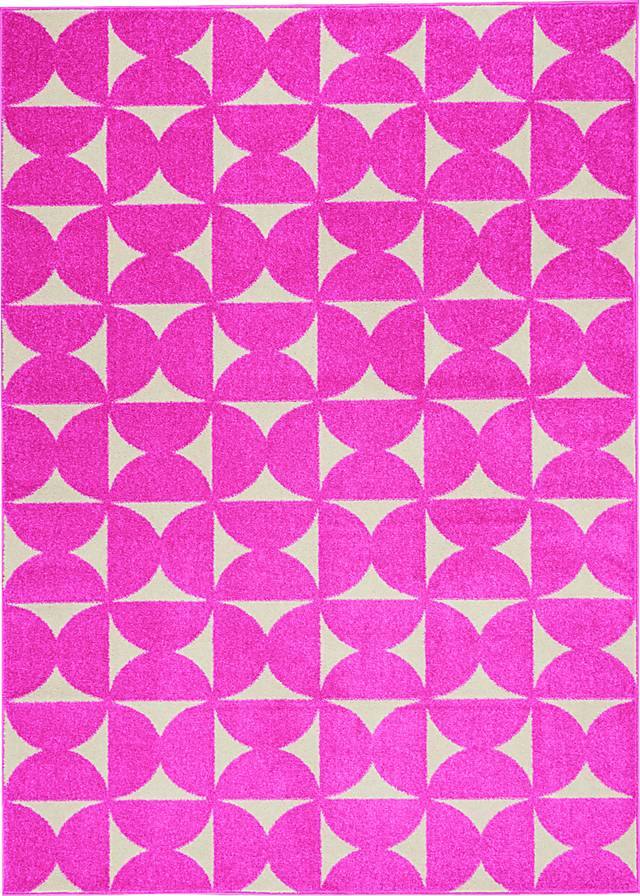 Kids Hourglass Stories Pink 4' x 6' Rug - Thumbnail - Image 1