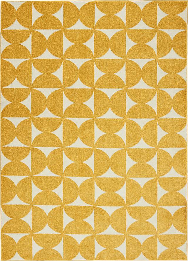 Kids Hourglass Stories Yellow 5'3 x 7'3 Rug - Thumbnail - Image 1