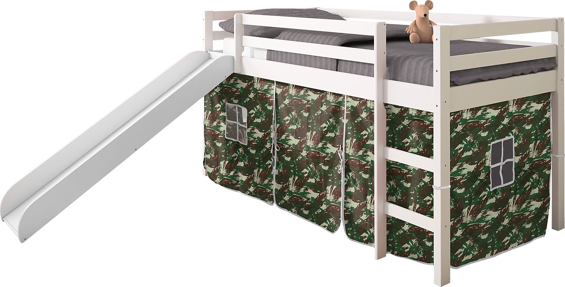 Kids Hoviespian Camo Twin Tent Loft Bed - Image 1