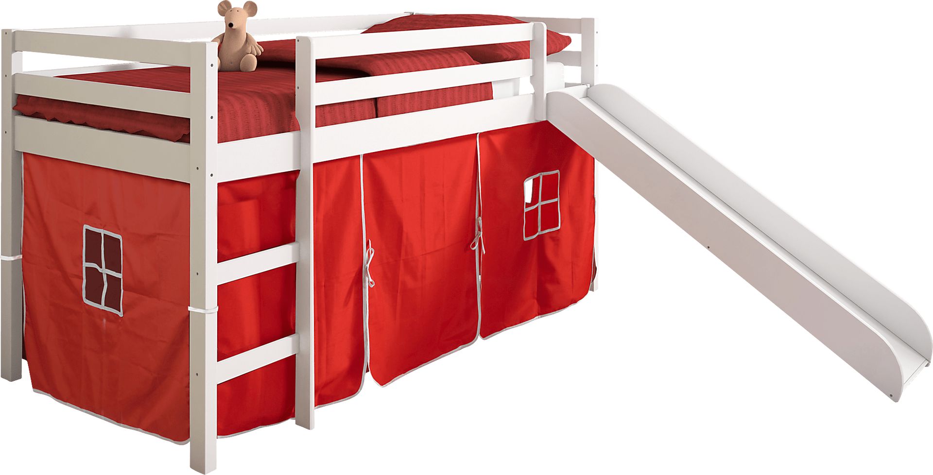 Kids Hoviespian Red Twin Tent Loft Bed - Image 3