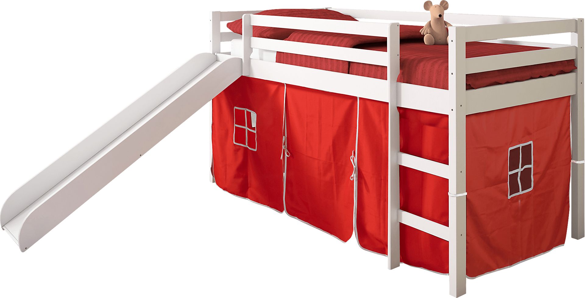 Kids Hoviespian Red Twin Tent Loft Bed - Image 1