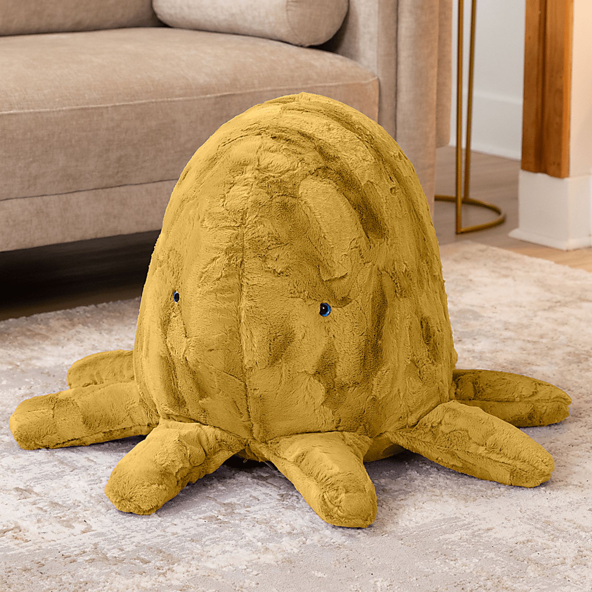 Kids Huggy the Octopus Gold Bean Bag - Image 2