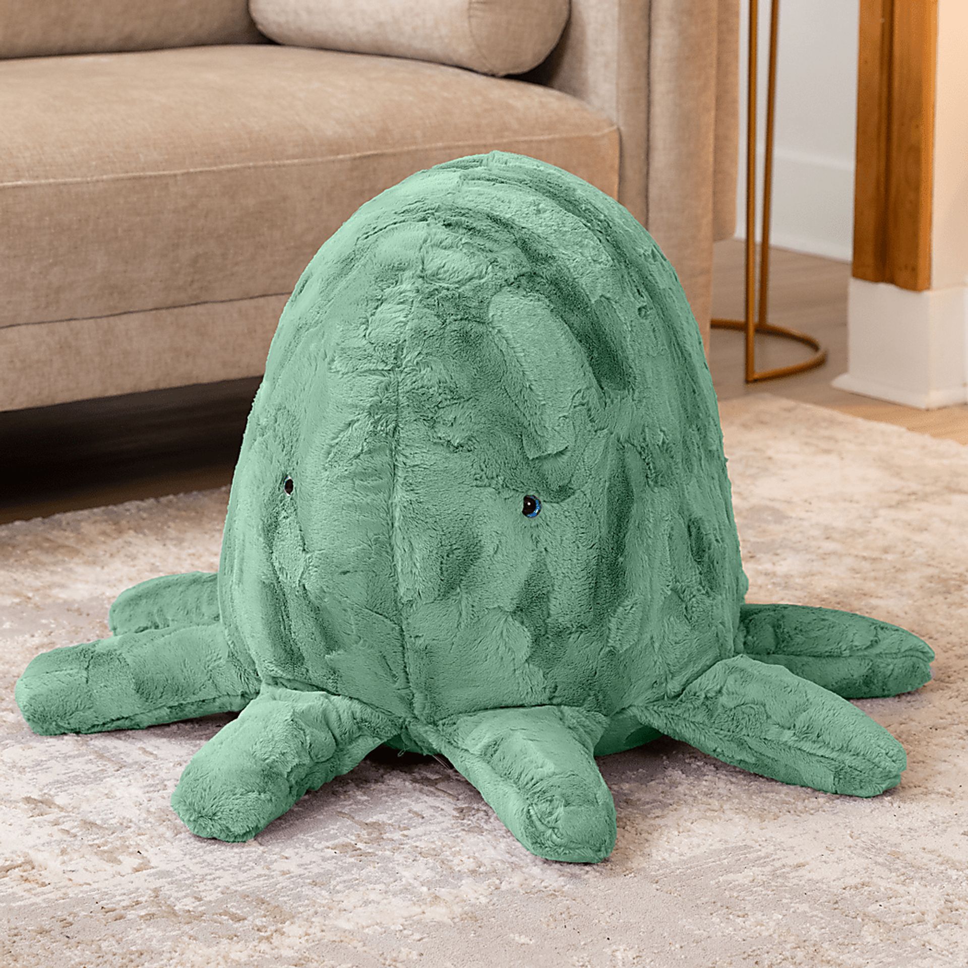 Kids Huggy the Octopus Green Bean Bag - Image 2