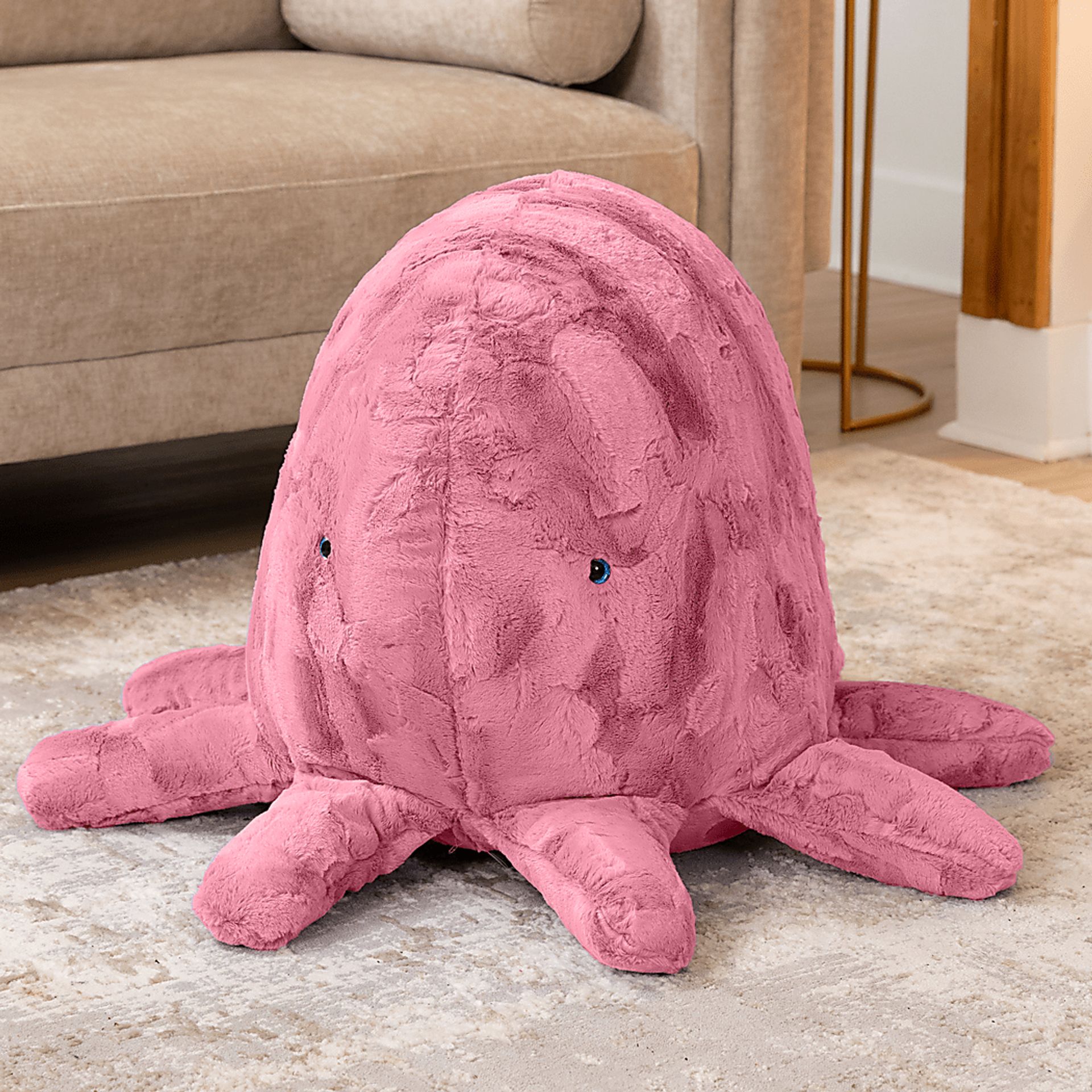 Kids Huggy the Octopus Pink Bean Bag - Image 2
