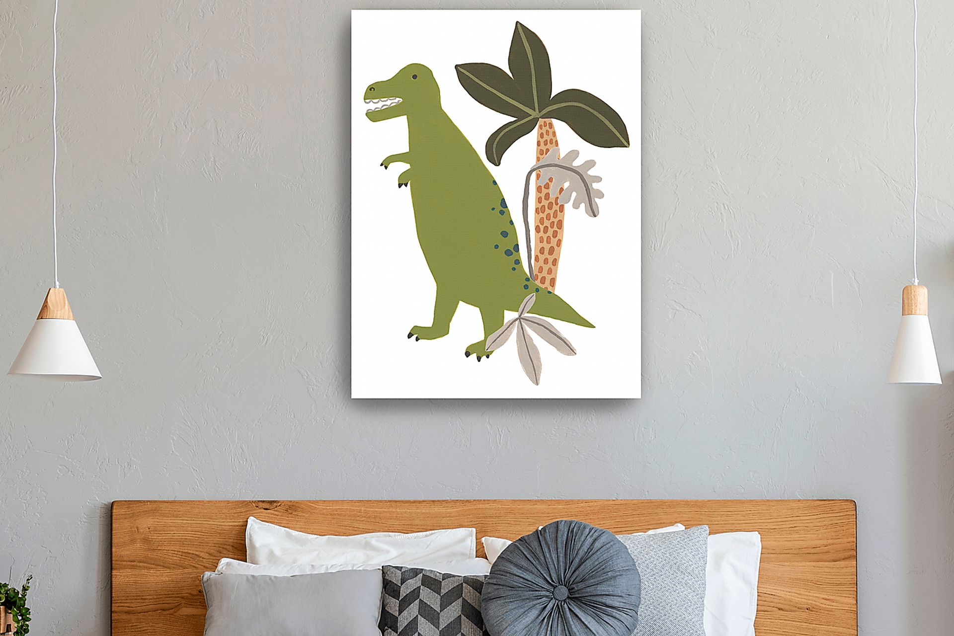Kids Hungry T-Rex I White Artwork - Image 2