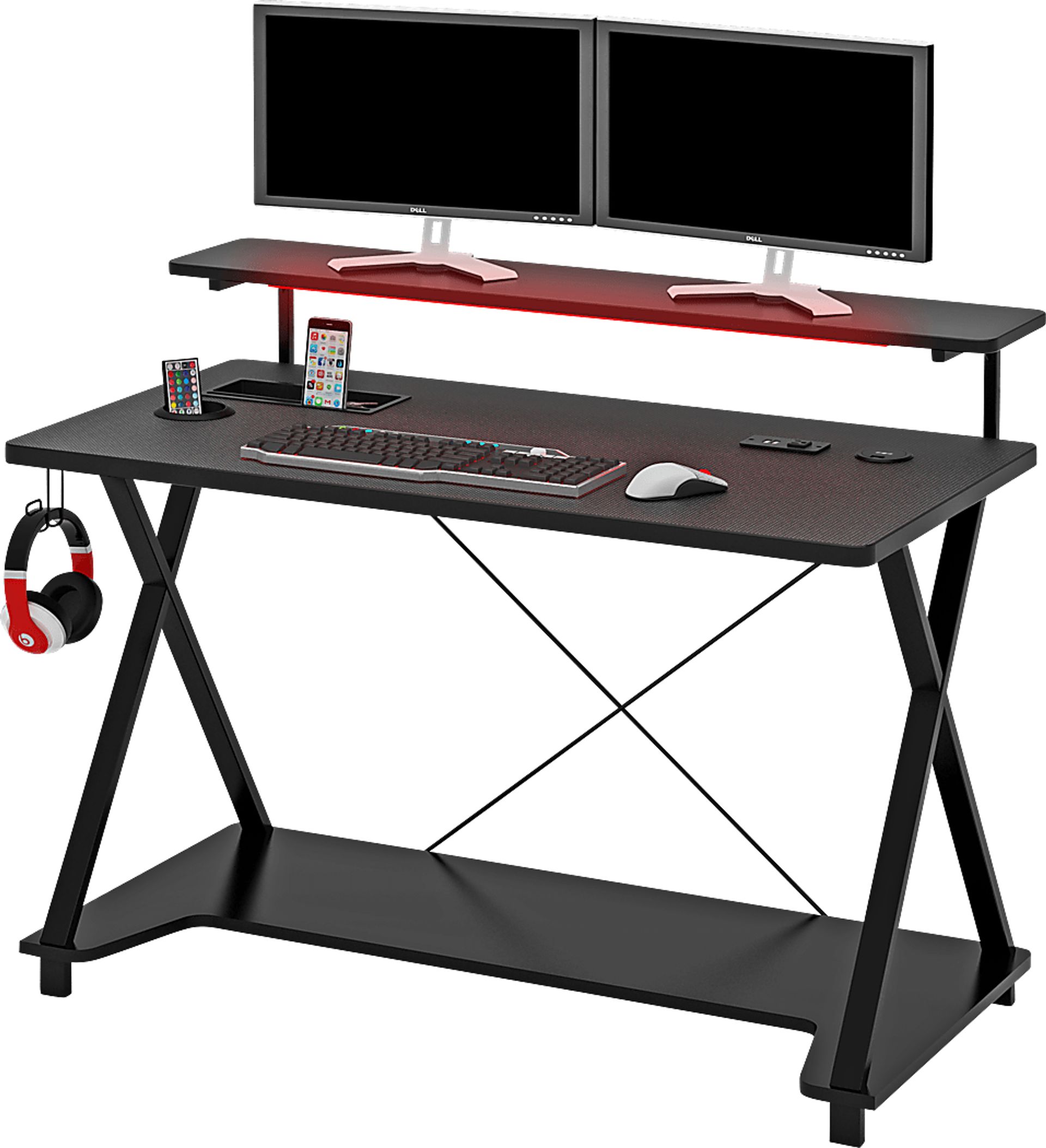 Kids Idris Black 48 In. Gaming Desk - Image 4