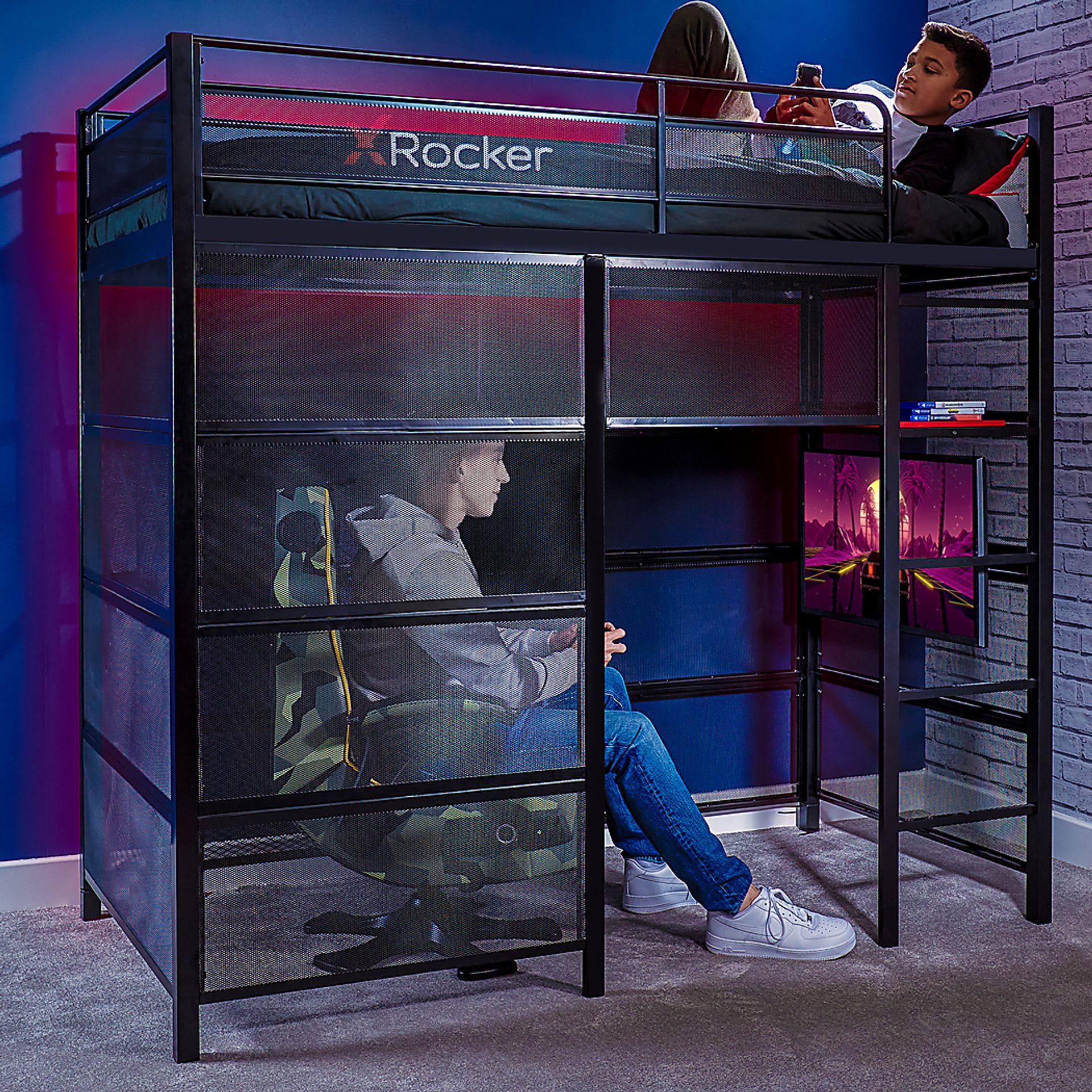 Kids In The Zone Black Gaming Bunk Bed - Image 3