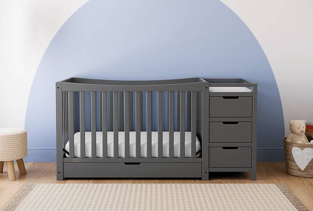 Kids Ithoria Gray Convertible Crib - Thumbnail - Image 2