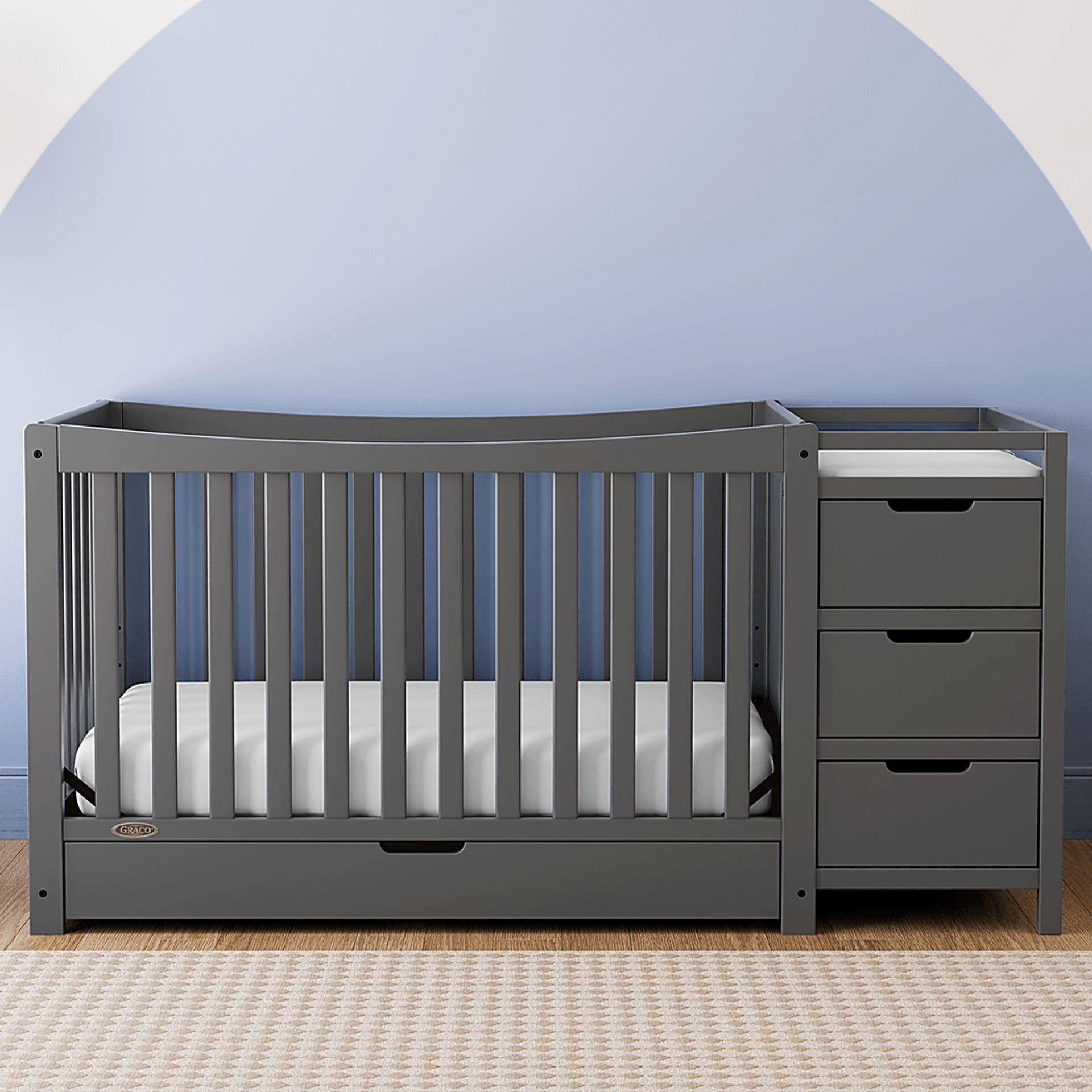 Kids Ithoria Gray Convertible Crib - Image 3