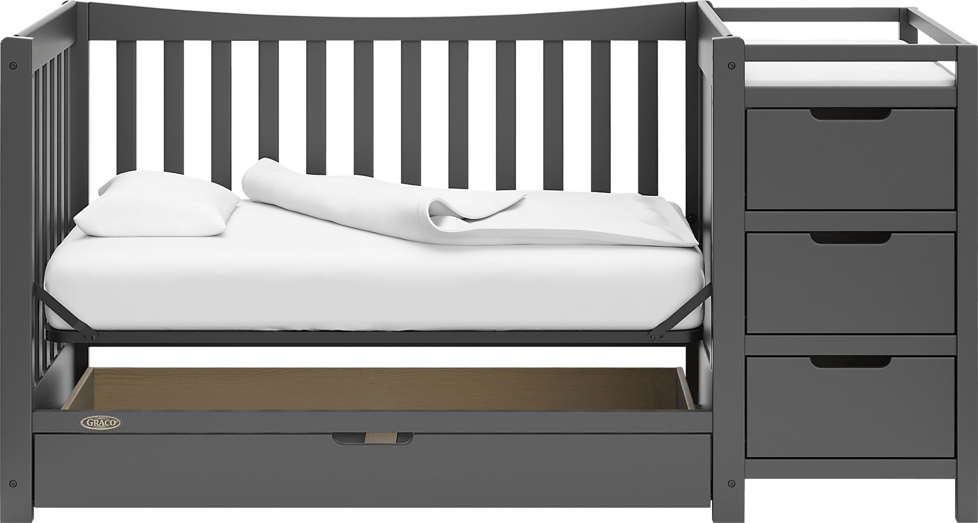 Kids Ithoria Gray Convertible Crib - Image 8