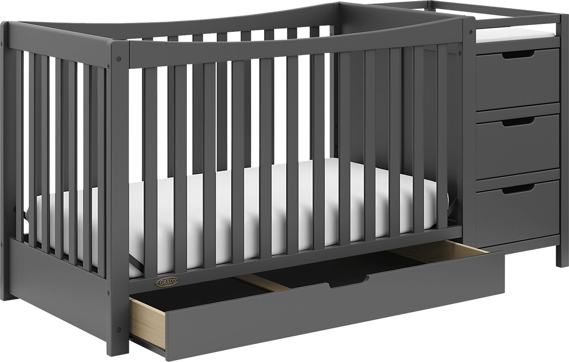 Kids Ithoria Gray Convertible Crib - Image 1
